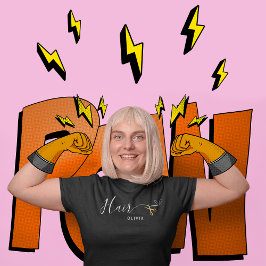 Gouden Schaar Blush Roze Haar Dresser Haarstylist T-shirt