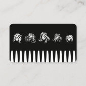 Gouden schaar en kam | kapper visitekaartje (Achterkant)