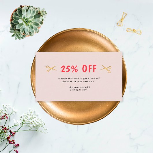 Gouden Schaar Hair Dresser Haarstylist Salon Kortingskaartje