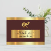 Gouden Schaar LogoDank u Business Insert Kaart (Staand voorkant)