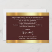 Gouden Schaar LogoDank u Business Insert Kaart (Achterkant)