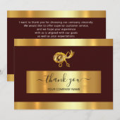 Gouden Schaar LogoDank u Business Insert Kaart (Voorkant / Achterkant)