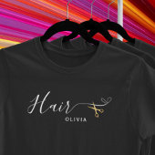 Gouden Schaar Roze Kapper Kapster T-shirt