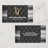 Gouden schaarkam | Metaalafwerking Visitekaartje (Voorkant / Achterkant)