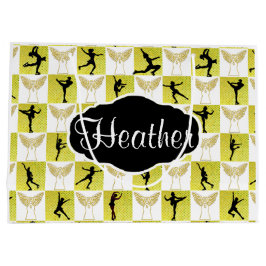 GOUDEN SCHAATSENGEL AANGEPASTE KERST CADEAU TAS GROOT CADEAUZAKJE