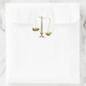 gouden schalen ronde sticker (Tas)