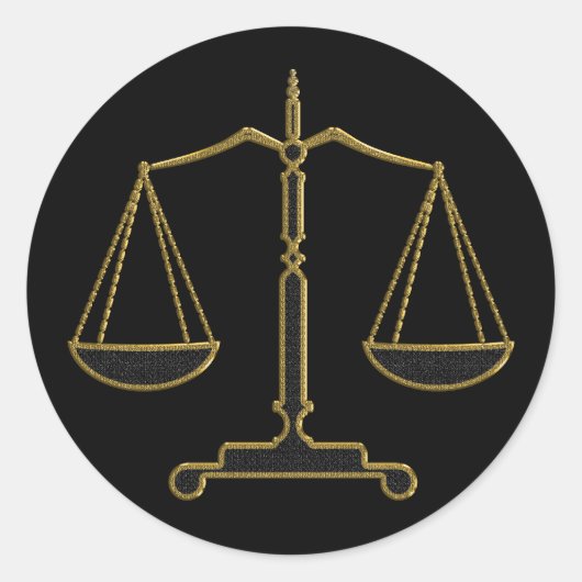 Gouden Schalen van Gerechtigheid - Law sticker (Voorkant)