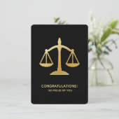 Gouden Schalen van Justitie Law Thema Design Kaart (Staand voorkant)