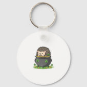 Gouden Schatbewaarder Egel St.Patrick's Dag Sleutelhanger (Voorkant)