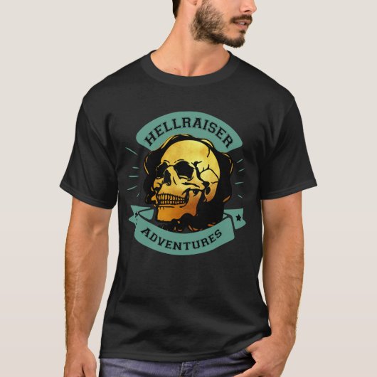 Gouden Schedel Hellraiser Avontuur T-shirt (Voorkant)
