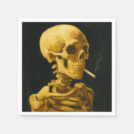 Gouden schedel roken – unieke Van Gogh geïnspireer Servet