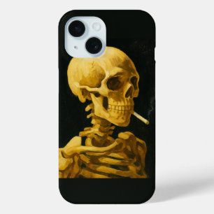 Gouden Schedel Roken – Unieke Van Gogh Inspiratie iPhone 15 Case