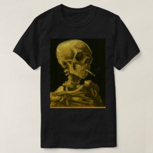 Gouden Schedel Roken – Unieke Van Gogh Inspiratie T-shirt