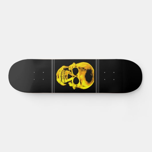 Gouden Schedel Skateboard (Horizontaal)