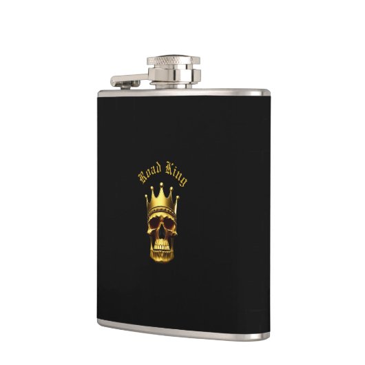 Gouden schedelfles heupfles (Links)