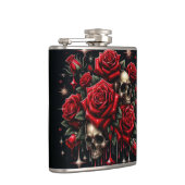 Gouden Schedels & Rode Rozen Schitteren Gothische  Heupfles (Rechts)