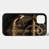 Gouden scheepsanker Case-Mate iPhone case (Achterkant (horizontaal))