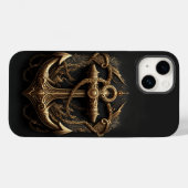 Gouden scheepsanker Case-Mate iPhone Hoesje (Achterkant (horizontaal))
