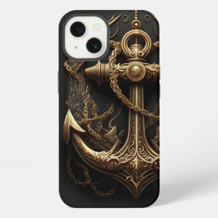 Gouden scheepsanker iPhone 13 hoesje