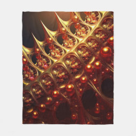 Gouden Scheermesscherpe fractal Fleece Deken