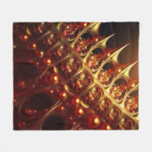 Gouden Scheermesscherpe fractal Fleece Deken (Voorkant (Horizontaal))