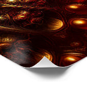 Gouden Scheermesscherpe fractal Perfect Poster (Hoek)