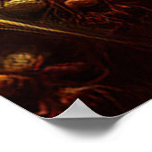 Gouden Scheermesscherpe fractal Poster (Hoek)