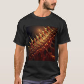 Gouden Scheermesscherpe fractal T-shirt (Voorkant)