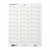 Gouden schelpen & witte kust bruiloft decor etiket (Full Sheet)