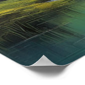 Gouden schemering, betoverende avond langs de rivi poster (Hoek)