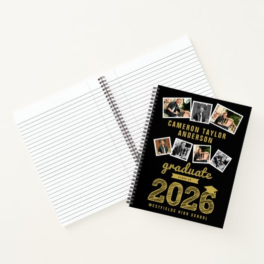 Gouden schets 2026 Grad 7 Foto collage Afstuderen Notitieboek (Binnen)