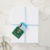 Gouden Schild Aangepast Golf Monogram Ontwerp Cadeaulabel (Met Touw)