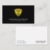 Gouden Schild Pijler Icoon | Onderneming Visitekaartje (Voorkant / Achterkant)