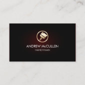 Gouden schilder penseel pictogram rode gloed visitekaartje (Voorkant)