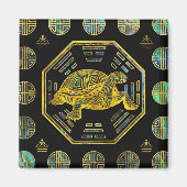 Gouden schildpad / schildpad Feng Shui Abalone She Magneet (Voorkant)
