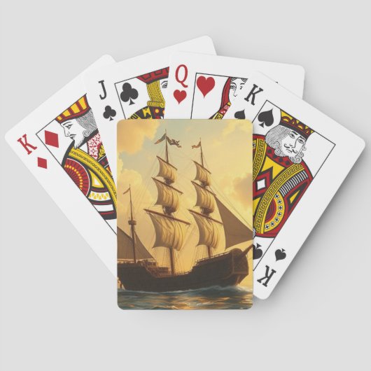 Gouden Schip Pokerkaarten (Achterkant)