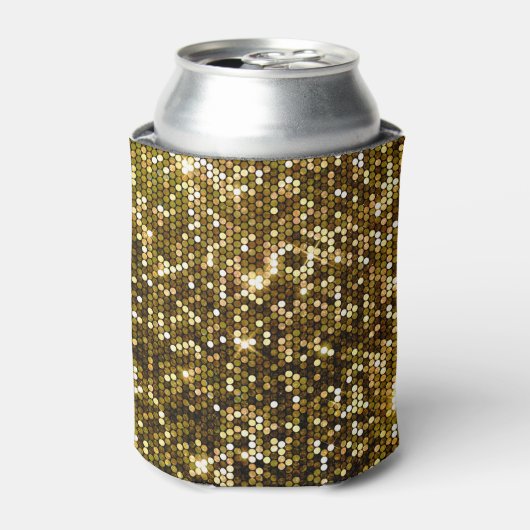 Gouden schittering: glinsterende achtergrond. blikjeskoeler (Blikje Voorkant)