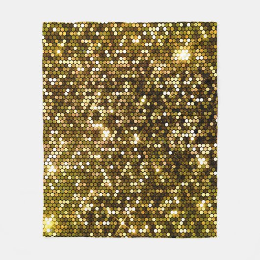 Gouden schittering: glinsterende achtergrond. fleece deken (Voorkant)