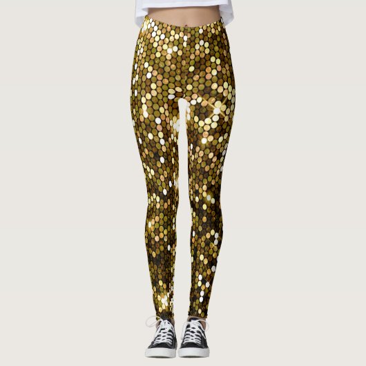 Gouden schittering: glinsterende achtergrond. leggings (Voorkant)