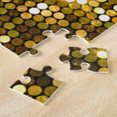 Gouden schittering: glinsterende achtergrond. legpuzzel (Zijkant)