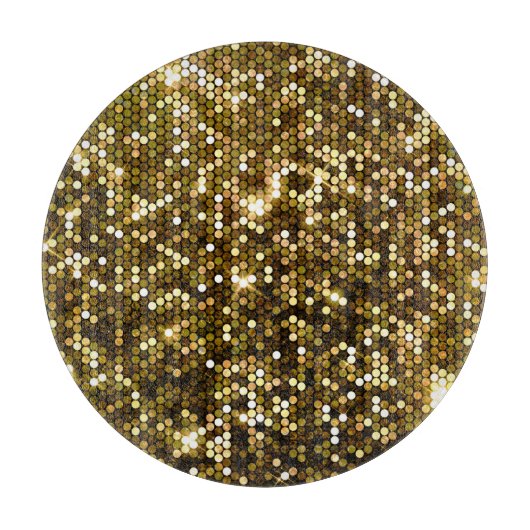 Gouden schittering: glinsterende achtergrond. snijplank (Voorkant)
