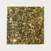 Gouden schittering: glinsterende achtergrond. wandkleed (Voorkant (horizontaal))