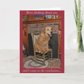 Gouden Schommelstoel die over u denken Kaart (Voorkant)