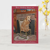 Gouden Schommelstoel die over u denken Kaart (Gele Bloem)