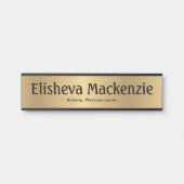 Gouden School Psych Kantoor Deurteken Naam Bord Deurbordje (Voorkant)