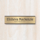 Gouden School Psych Kantoor Deurteken Naam Bord Deurbordje (Voorkant)