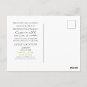 Gouden school reünie ontwerp briefkaart (Achterkant)