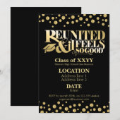 Gouden school reünie uitnodiging (Voorkant / Achterkant)