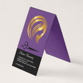 Gouden Schoonheidslogo | Kappersscharen Visitekaartje (Voorkant)