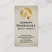 Gouden Schoonheidslogo Visitekaartje (Voorkant)